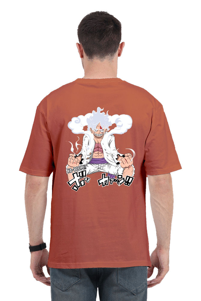 Official One Piece Luffy Gear 5 T-Shirt featuring awakened form