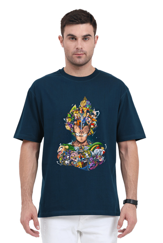 Official Dragon Ball Z Vegeta T-Shirt with collage art