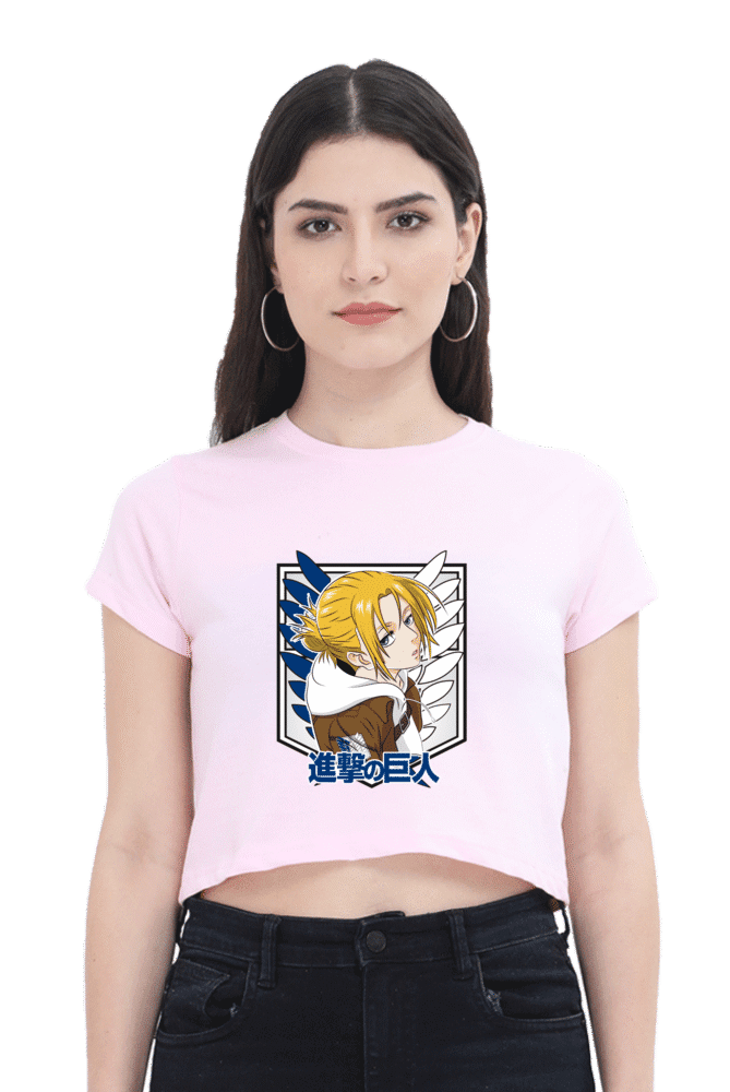 Official Annie Leonhart Crop Top T-Shirt with Survey Corps emblem