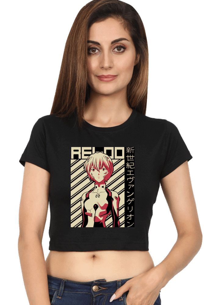 Rei Ayanami Crop Top | Evangelion Anime T-Shirt