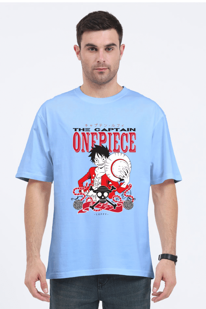 Official One Piece Luffy T-Shirt with Straw Hat Captain graphic