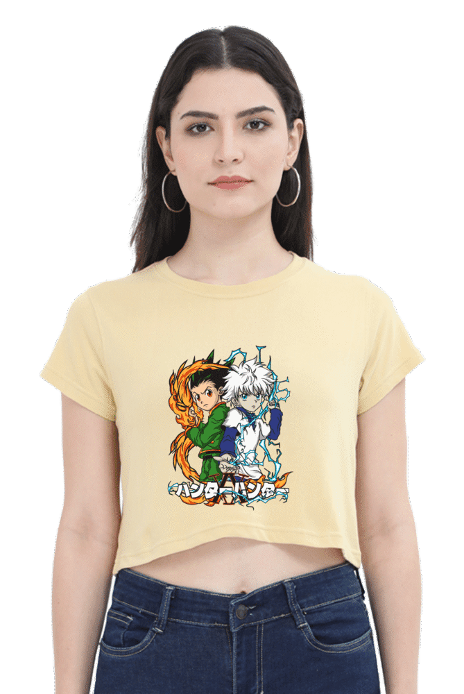 Official Hunter x Hunter Gon Killua Crop Top with Nen auras