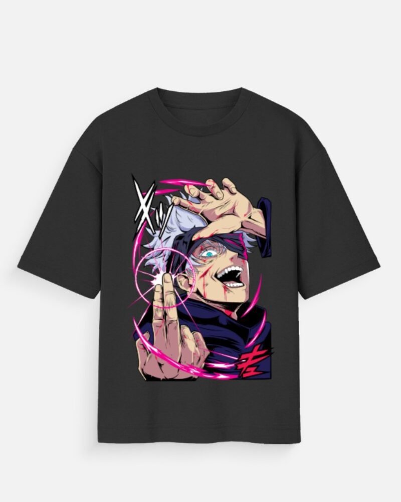Official Jujutsu Kaisen Gojo T-Shirt featuring Satoru Gojo in action pose