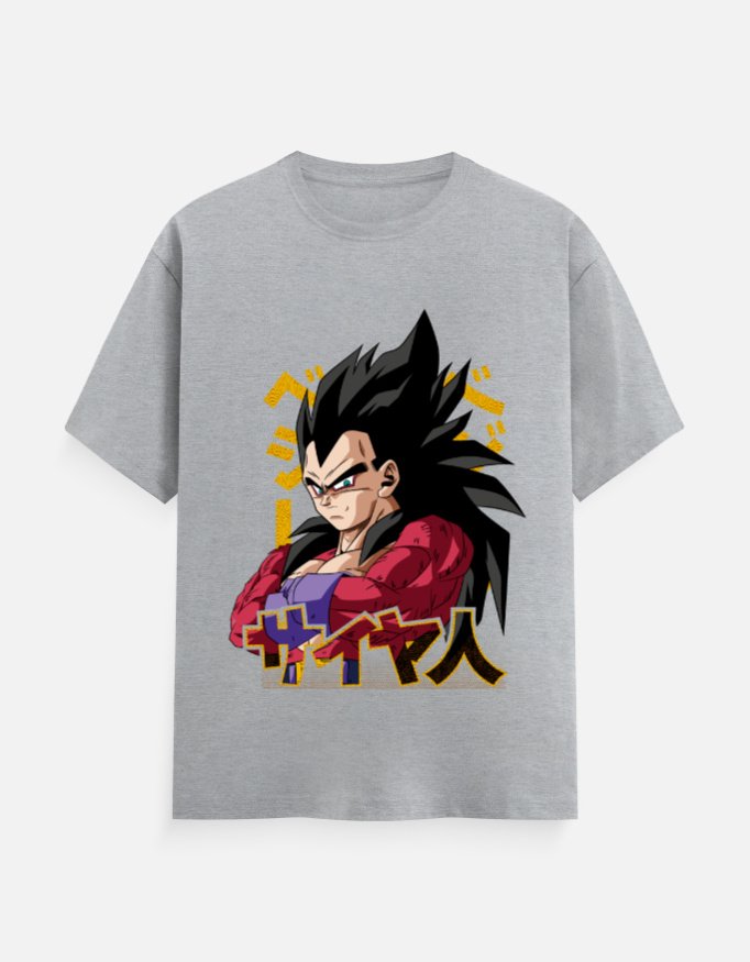 Official Dragon Ball Z Vegeta T-Shirt with Super Saiyan 4 character graphic
