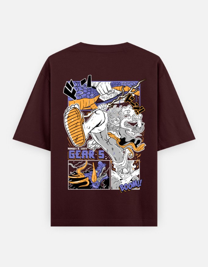 Luffy Gear 5 T-Shirt | Front & Back Graphic - Image 3