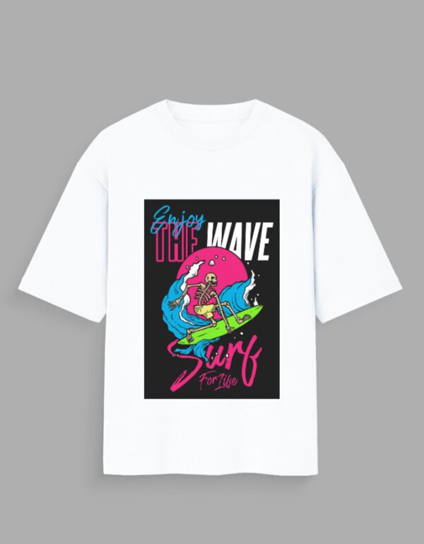enjoy the wave surf graphic t shirt