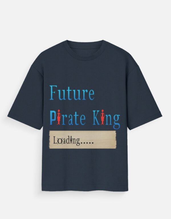 Oversized t-shirt with “Future Legend Loading” text design and minimal streetwear style
